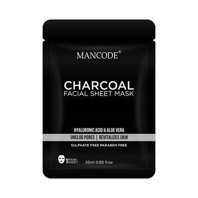MANCODE Charcoal Face Sheet Mask 25 ml - Sheet Masks
