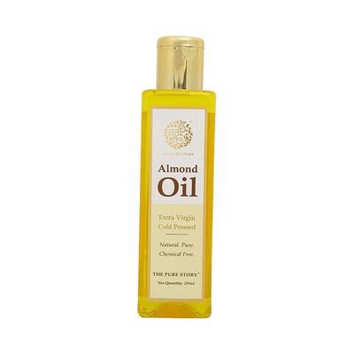 The Pure Story Sweet Almond Oil 100 Percent Pure Cold Pressed Hair Oils 200ml - Hair Oils