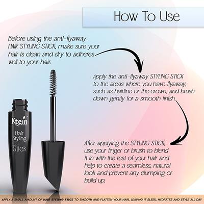 Ktein 100% Natural Plant Based Hair Styling Stick-Hair Finishing Stick, Baby Hair Gel, Small Broken Hair Finishing Cream, Non-Greasy and Non-Styling 12 ml - Hair Dryers