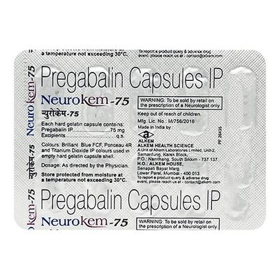 Neurokem 75mg Capsule 10'S - Neuropathic Pain-Dru