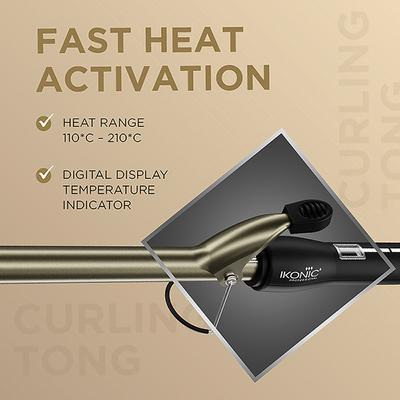 Ikonic Hair Professional Curling Tong Black (CT28) - Rollers & Curlers