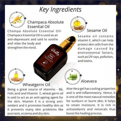 Globus Naturals Saundarya Face Serum With Goodness Of Champaca Absolute Essential Oil 50 ml - Face Serum