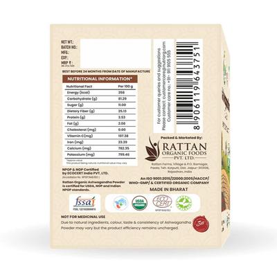 Nutriorg Ashwagandha Powder 100 g - Ashwagandha