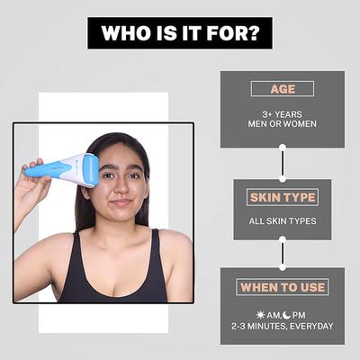 House of Beauty Ice Roller Blue For Dark Circles & Soothes Irritated & Pimpled Skin 1's - Derma Rollers