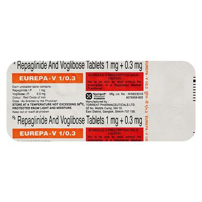 EUREPA V 1/0.3mg Tablet 10's - Diabetes-Ant