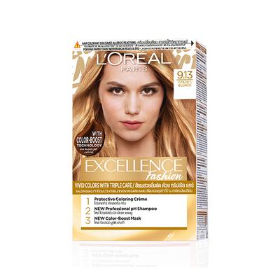 L'Oreal Paris Excellence Fashion Hair Color with Color Boost, 9.13 Golden Blonde 172 ml - Crème