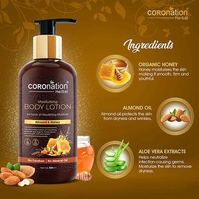 COROnation Herbal Almond and Honey Body Lotion 300 ml - Lotions & Creams