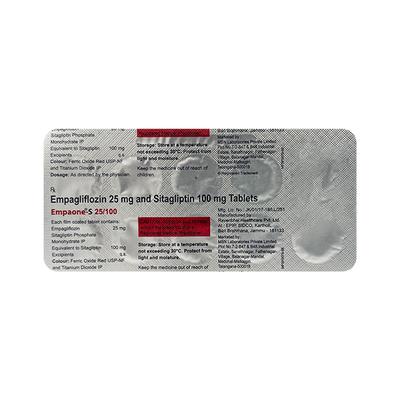 EMPAONE S 25/100 Tablet 10's - Diabetes-Ant