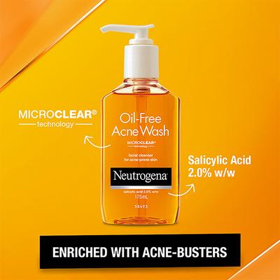 Neutrogena Oil Free Acne Wash 175 Ml - Scrubs & Exfoliants