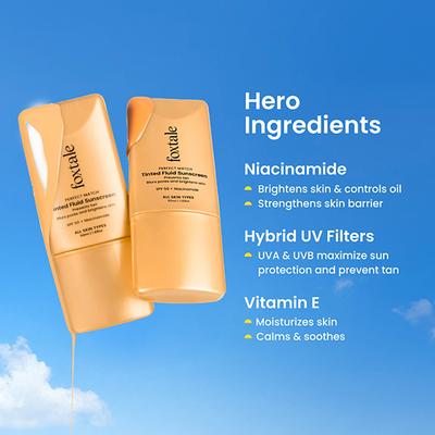 Foxtale Perfect Match Tinted Fluid Susncreen (Coco) 50 ml - Body Sunscreen