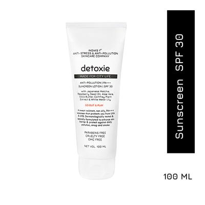 Detoxie Anti-Pollution SPF 30 PA+++ Sunscreen Lotion 100 ml - Face Sunscreen