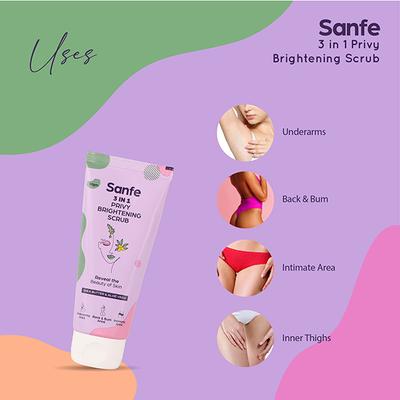 Sanfe 3 in 1 Brightening Scrub 50 gm - Scrubs & Exfoliants