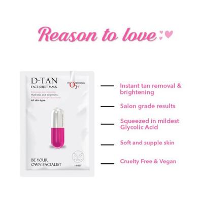 O3+ Facialist D-Tan Face Sheet Mask with Niacinamide 30ml - Face Mask