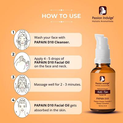 Passion Indulge PAPAIN Detan Facial Oil 10 ml - Face Oils