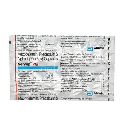 Nervup PG Capsule 10'S - Neuropathic Pain-Dru