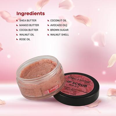 Riyo Herbs Rose Lip Scrub - Rose 25 gm - Lip Scrubs