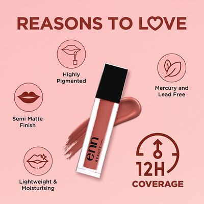 ENN Transferproof Matte Liquid Lipstick - Naked Nutella 1.5 ml - Liquid Lipsticks