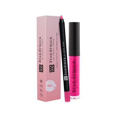 Star Struck By Sunny Leone Foxy Fuchsia Lip Kit (Lip Gloss + Lip Liner) 2's - Liquid Lipsticks