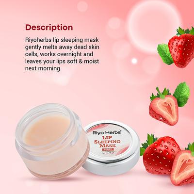 Riyo Herbs Lip Sleeping Mask - Berry 10 gm - Masks & Peels