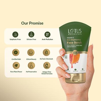 Lotus Botanicals Skin Brightening Face Scrub 100 gm - Scrubs & Exfoliants