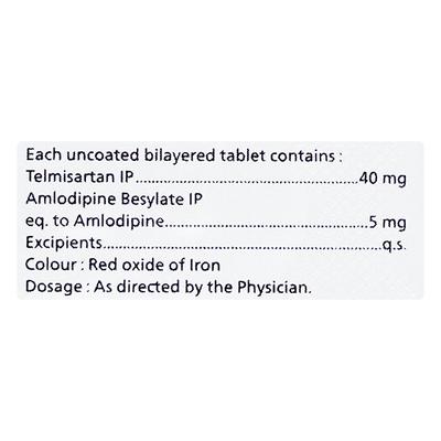 TELMIMAC A 40 Tablet 10's - Hypertension-Ana