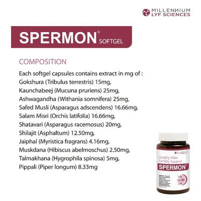 Millennium Lyf Sciences Spermon Softgels 30's - Pure Herbs