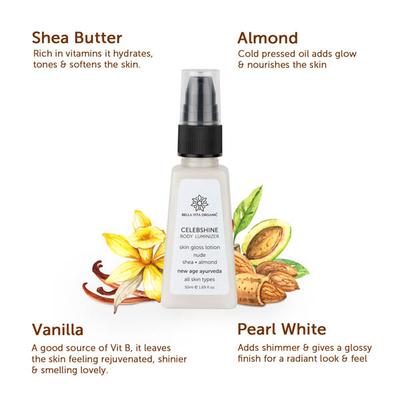 Bella Vita Organic Celeb Shine Body Shimmer Gloss Lotion 50 ml - Lotions & Creams