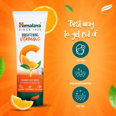 Himalaya Brightening Vitamin C Orange Face Wash 150 g - Personal Care (Ayush)