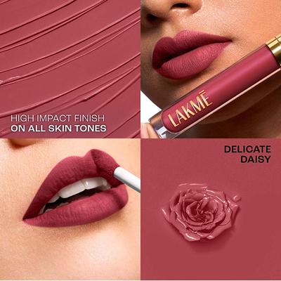 Lakme Rouge Bloom Matte Lip Liquid Delicate Daisy 302 3.5 ml - Liquid Lipsticks