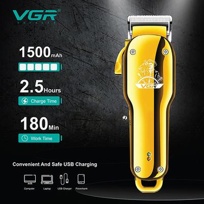 VGR V-678 Trimmer 180 min Runtime 4 Length Settings (Gold) 1's - Trimmers