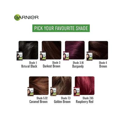 Garnier Color Naturals Creme Riche Sachet, Shade 3.16, Burgundy 60 gm - Crème