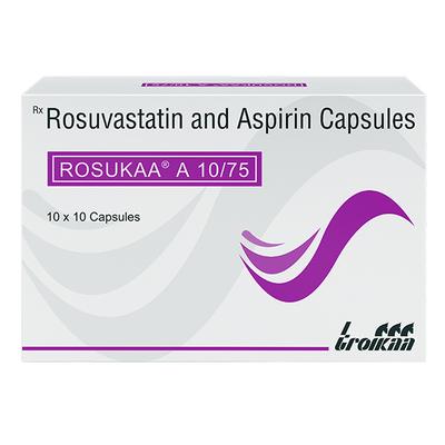Rosukaa A 10/75mg Capsule 10'S - High Cholesterol-Dys