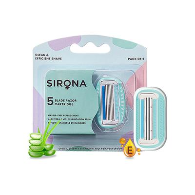 Sirona 5 Blade Cartridge Hair Removal Razor Refills for Women - Pack of 2 1's - Razors & Cartridges