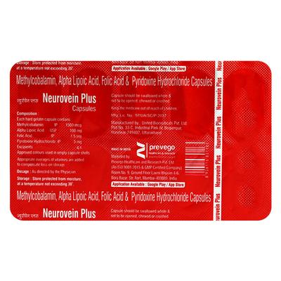 NEUROVEIN PLUS Capsule 10's - Neuropathic Pain-Dru