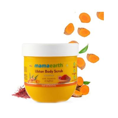 Mamaearth Ubtan Body Scrub with Turmeric & Saffron for Tan Removal 200 gm - Scrubs & Exfoliants