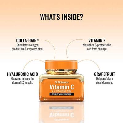 St.Botanica Brightening Night Gel - Vitamin C 50 gm - Night Cream