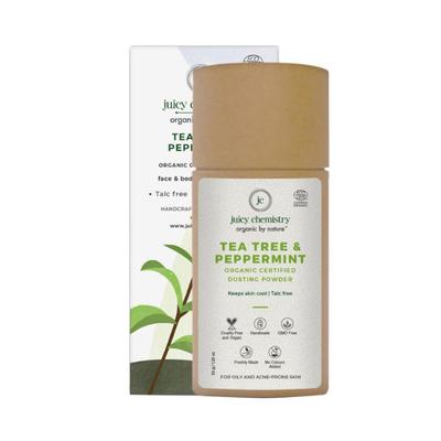 Juicy Chemistry Tea Tree & Peppermint Dusting Powder, Vegan, Talc Free, for unisex 35.0 gm - Talcum Powders