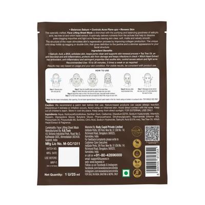 WOW Skin Science Salicylic Acid Natural Fiber Cupra Face Lifting Sheet Mask 25 ml - Sheet Masks