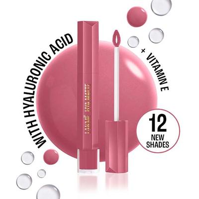Lakme 9to5 Hya Matte, Werk Mauve, Hydrating Liquid Lipstick with Hyaluronic Acid 5.3 ml - Liquid Lipsticks