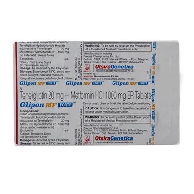 Glipon MF Forte Tablet 10'S - Diabetes-Ant
