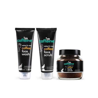 mCaffeine Complete Coffee Skin Care Combo 300 gm - Face Scrubs