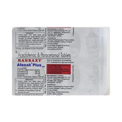 AFENAK PLUS NS Tablet 10's - Pain relief-Nsa