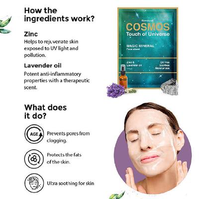Cosmos by Bewakoof Magic Mineral Face Sheet Mask with Zinc AND Hydrating Magic Mineral Face Sheet Mask with Silver Combo 120 ml - Masks & Peels