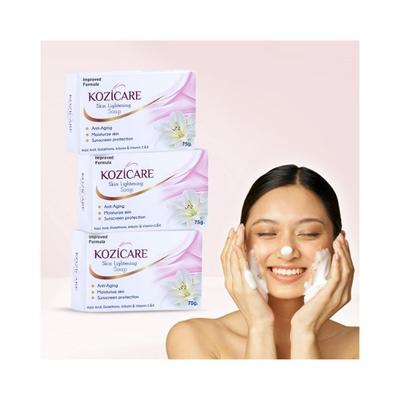 Kozicare Skin Lightening Kit 3 Soap 1 Cream (for Whiter & Brighter Skin) 280 gm - Facial Kits