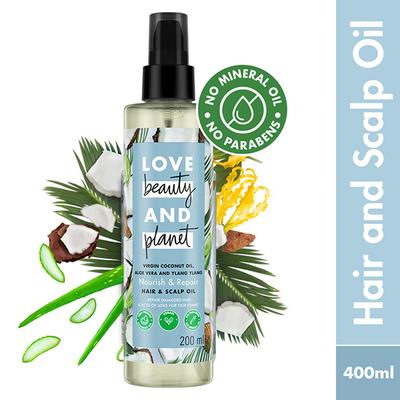 Love Beauty And Planet Virgin Coconut Oil, Aloe Vera & Ylang Ylang Hair & Scalp Oil 200 ml - Hair Oils