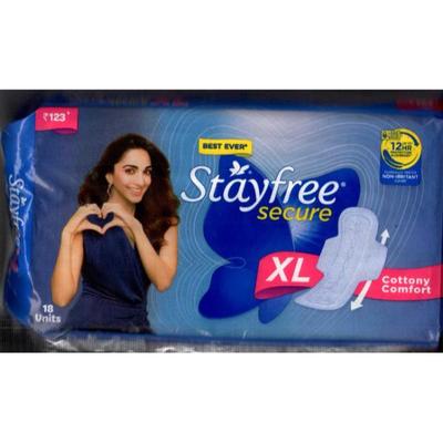 Stayfree Secure Cottony Comfort Pads (XL) 18's - Sanitary Napkins
