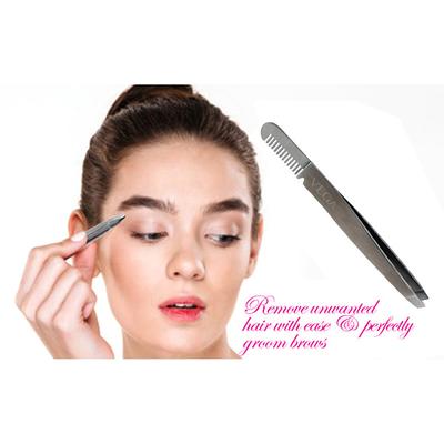 Vega 2 In 1 Brow Groomer And Tweezer (TWE - 01) 15 gm - Tweezers