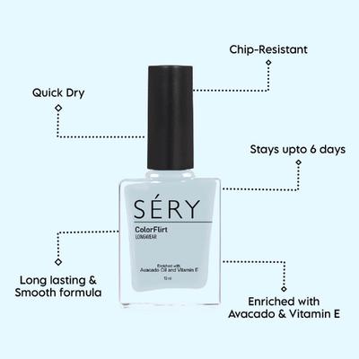 SERY Colorflirt Nail Paint -Bobby Blue 10 ml - Nail Polish