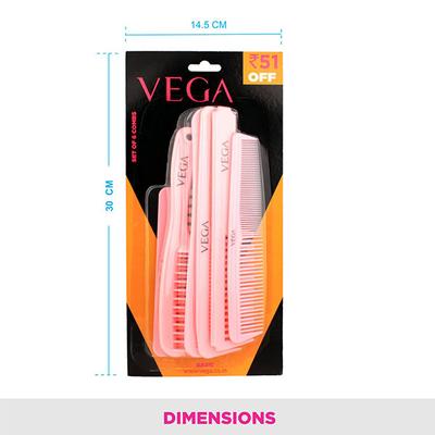 Vega Set Of 6 Comb (Hcs - 03) - Hair Combs