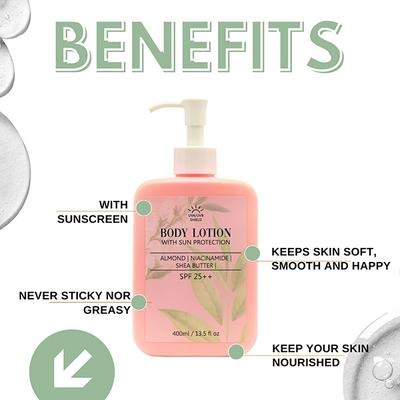 House of Beauty Deep Moisture Body Lotion with Sunscreen SPF 25+ with Niacin & Shea Butter 400ml - Body Sunscreen